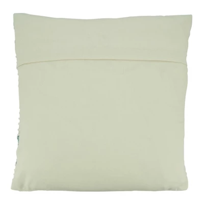 Saro Lifestyle Pillow Cover With Stripe Design, 20", Blue 1 Saro Lifestyle Pillow Cover With Stripe Design, 20", Blue