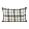 Plaid Down Filled Throw Pillow Gray - Saro Lifestyle