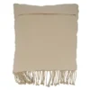 20"x20" Oversize Cotton With Macramé Design Square Throw Pillow Cover Natural - Saro Lifestyle