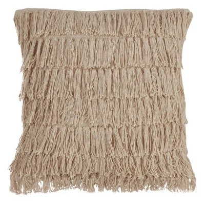 Down Filled Woven Fringes Pillow - Saro Lifestyle 4 Down Filled Woven Fringes Pillow - Saro Lifestyle - Image 4