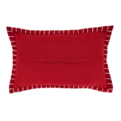 12"x20" Oversize Minimalist Chic Chunky Whip Stitch Lumbar Throw Pillow Cover - Saro Lifestyle