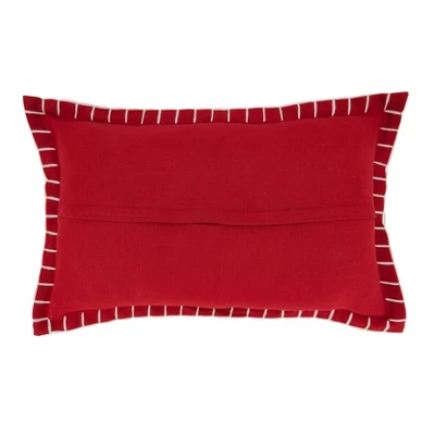 12"x20" Oversize Minimalist Chic Chunky Whip Stitch Lumbar Throw Pillow Cover - Saro Lifestyle 1 12"x20" Oversize Minimalist Chic Chunky Whip Stitch Lumbar Throw Pillow Cover - Saro Lifestyle