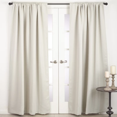 Saro Lifestyle Solid Rod Pocket Blackout Window Curtain Single Panel 4 Saro Lifestyle Solid Rod Pocket Blackout Window Curtain Single Panel - Image 4