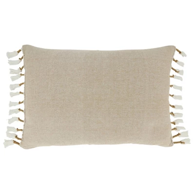 16"x23" Oversize Tassel Lumbar Throw Pillow Cover - Saro Lifestyle 1 16"x23" Oversize Tassel Lumbar Throw Pillow Cover - Saro Lifestyle