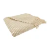 50"x60" Diamond Woven Throw Blanket With Tassel - Saro Lifestyle