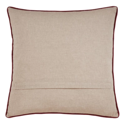 Saro Lifestyle Merry Christmas Pillow - Down Filled, 18" Square, Natural 1 Saro Lifestyle Merry Christmas Pillow - Down Filled, 18" Square, Natural