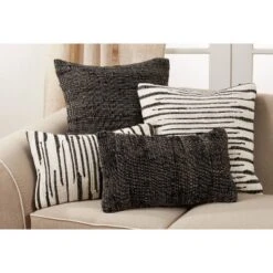 14"x23" Oversize Zebra Chindi Design Cotton Lumbar Throw Pillow Cover Black/White - Saro Lifestyle -Winter Glow Store GUEST c2f850ae 458c 4ee5 8f57 3682f73a463d