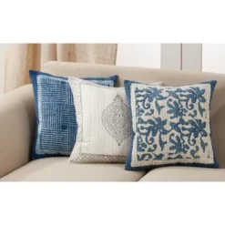 Saro Lifestyle Cotton Throw Pillow With Block Print Taj Kantha Stitch Design 5 Saro Lifestyle Cotton Throw Pillow With Block Print Taj Kantha Stitch Design -Winter Glow Store GUEST c378015c 6bd8 4637 b137 4b023243cf65