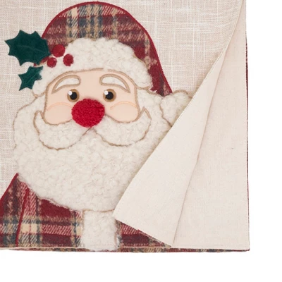 Saro Lifestyle Plaid Santa Table Runner, 13"x72", Multi 1 Saro Lifestyle Plaid Santa Table Runner, 13"x72", Multi