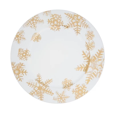 Saro Lifestyle Christmas Snowflake Charger Plate (Set Of 4) 5 Saro Lifestyle Christmas Snowflake Charger Plate (Set Of 4) - Image 5