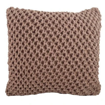 20"x20" Oversize Knitted Design Square Throw Pillow - Saro Lifestyle 3 20"x20" Oversize Knitted Design Square Throw Pillow - Saro Lifestyle - Image 3