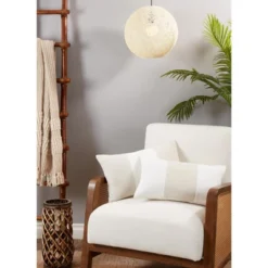 Saro Lifestyle Saro Lifestyle Throw Pillow Cover With Band Design -Winter Glow Store GUEST c5f7682d 61de 4790 bb72 1f9ca5dd4bd1