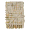 Saro Lifestyle Cross Hatch Weave Throw, 50x60 Inches, Beige