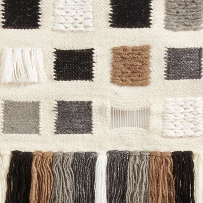 Saro Lifestyle Textured Woven Wall Hanging, 18"x28" Oblong, Multi 2 Saro Lifestyle Textured Woven Wall Hanging, 18"x28" Oblong, Multi - Image 2