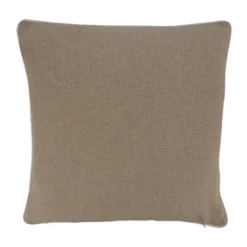 Saro Lifestyle Saro Lifestyle Beaded And Embroidered Reindeers Design Throw Pillow Cover, Natural, 18"