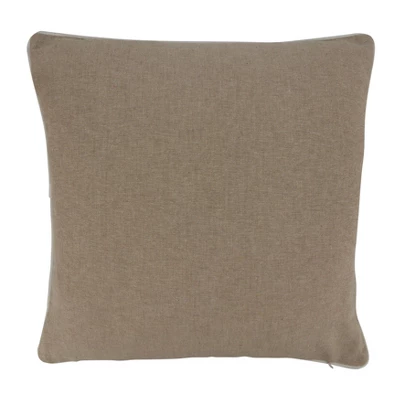 Saro Lifestyle Saro Lifestyle Beaded And Embroidered Reindeers Design Throw Pillow Cover, Natural, 18" 1 Saro Lifestyle Saro Lifestyle Beaded And Embroidered Reindeers Design Throw Pillow Cover, Natural, 18"