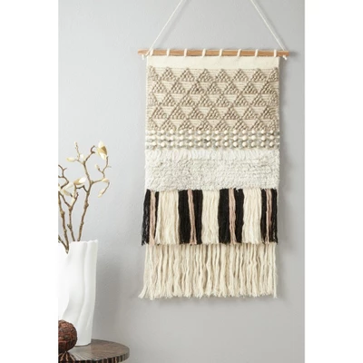 Saro Lifestyle Textured Woven Wall Hanging, 20"x36", Natural 2 Saro Lifestyle Textured Woven Wall Hanging, 20"x36", Natural - Image 2