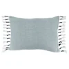 Saro Lifestyle Tassel Decorative Pillow Cover, Chambray, 16"x23"