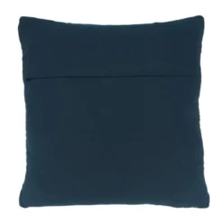 20"x20" Oversize Woven Wonder Dashed Poly Filled Square Throw Pillow Navy Blue - Saro Lifestyle