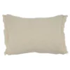 Saro Lifestyle Flower Applique Decorative Pillow Cover, Ivory, 12"x18"