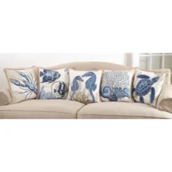 20"x20" Oversize 'I See Sea Turtles' Down Filled Square Throw Pillow Blue - Saro Lifestyle 5 20"x20" Oversize 'I See Sea Turtles' Down Filled Square Throw Pillow Blue - Saro Lifestyle -Winter Glow Store GUEST d32e6b8e b4fa 4b16 8387 f19aac95bda0
