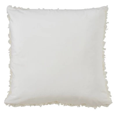 18"x18" Faux Lamb Fur Square Pillow Cover - Saro Lifestyle 1 18"x18" Faux Lamb Fur Square Pillow Cover - Saro Lifestyle