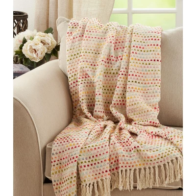 Saro Lifestyle Tasseled Throw With Confetti Design 4 Saro Lifestyle Tasseled Throw With Confetti Design - Image 4