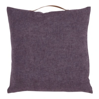 18"x18" Chenille With Handle Poly Filled Square Throw Pillow - Saro Lifestyle 5 18"x18" Chenille With Handle Poly Filled Square Throw Pillow - Saro Lifestyle - Image 5