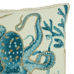 20"x20" Oversize Octopus With Poly Filling Square Throw Pillow Aqua Blue - Saro Lifestyle 4 20"x20" Oversize Octopus With Poly Filling Square Throw Pillow Aqua Blue - Saro Lifestyle -Winter Glow Store GUEST db0f895c 47a7 467b 8910 b775792ad266