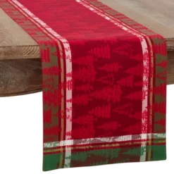 Saro Lifestyle Table Runner With Christmas Tree Plaid Design -Winter Glow Store GUEST dbad7aed 81ca 46f3 bbf3 8a8b460c5ee6