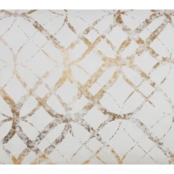 Saro Lifestyle Metallic Foil Print Decorative Pillow Cover, Gold, 20"