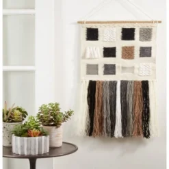 Saro Lifestyle Textured Woven Wall Hanging, 18"x28" Oblong, Multi 5 Saro Lifestyle Textured Woven Wall Hanging, 18"x28" Oblong, Multi -Winter Glow Store GUEST def0bee7 da81 48c6 b628 28a269b59ed1