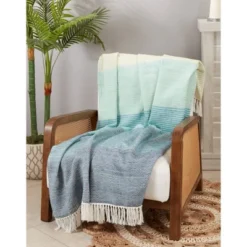 50"x60" Chromatic Charm Color Block Throw Blanket Blue - Saro Lifestyle: Cozy, All-Season Cotton Weave, Machine Washable 5 50"x60" Chromatic Charm Color Block Throw Blanket Blue - Saro Lifestyle: Cozy, All-Season Cotton Weave, Machine Washable -Winter Glow Store GUEST e0b4643d cb1c 44bb 9466 6985f98f6cb2