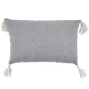 Saro Lifestyle Bunny Pillow - Down Filled, 13"x20" Oblong, Grey