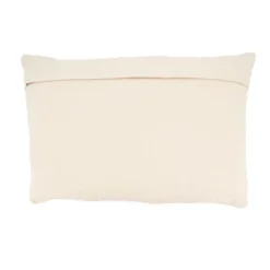 Saro Lifestyle Earthy Jute Banded Outdoor Down Filled Throw Pillow, 16"x24", Beige