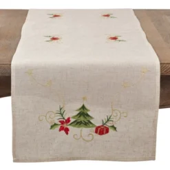 Saro Lifestyle Table Runner With Embroidered Christmas Design -Winter Glow Store GUEST e416e4c2 a543 49c0 bfd6 ba860df12b2e