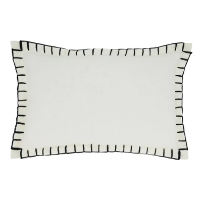 12"x20" Oversize Minimalist Chic Chunky Whip Stitch Lumbar Throw Pillow Cover - Saro Lifestyle 6 12"x20" Oversize Minimalist Chic Chunky Whip Stitch Lumbar Throw Pillow Cover - Saro Lifestyle - Image 6