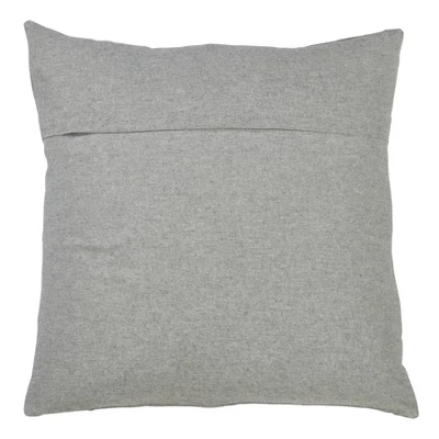 18"x18" Down Filled Pin-Tucked Square Throw Pillow Gray - Saro Lifestyle 1 18"x18" Down Filled Pin-Tucked Square Throw Pillow Gray - Saro Lifestyle