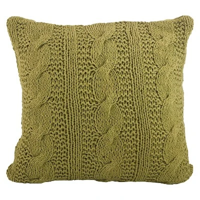 20"x20" Oversize Cable Knit Design Square Throw Pillow - Saro Lifestyle 3 20"x20" Oversize Cable Knit Design Square Throw Pillow - Saro Lifestyle - Image 3