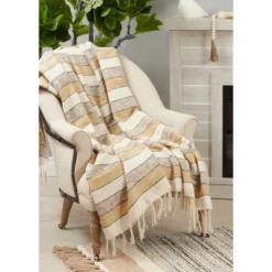 Saro Lifestyle Saro Lifestyle Striped Throw, 50x60 Inches, Multicolored 5 Saro Lifestyle Saro Lifestyle Striped Throw, 50x60 Inches, Multicolored -Winter Glow Store GUEST e95d99c9 4a48 413f 99fd 16cd71f67e6d