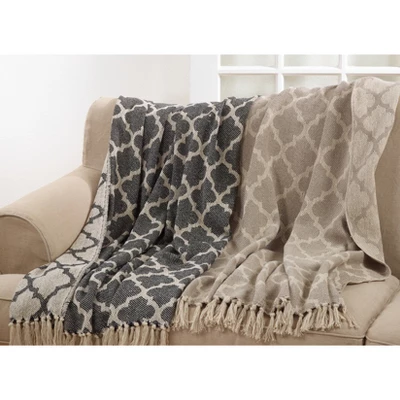 50"x60" Moroccan Tile Throw Blanket - Saro Lifestyle 2 50"x60" Moroccan Tile Throw Blanket - Saro Lifestyle - Image 2