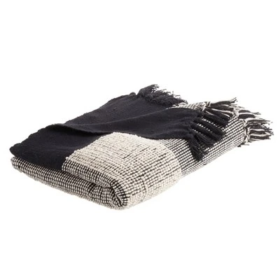 Saro Lifestyle Striped Design Cotton Throw Blanket 2 Saro Lifestyle Striped Design Cotton Throw Blanket - Image 2