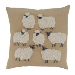 Saro Lifestyle Embroidered Sheep Throw Pillow With Poly Filling 7 Saro Lifestyle Embroidered Sheep Throw Pillow With Poly Filling -Winter Glow Store GUEST ef56dcce 17bb 41b6 b68c 4f0637e160fe