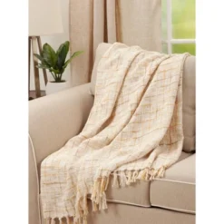 Saro Lifestyle Cross Hatch Weave Throw, 50x60 Inches, Beige 5 Saro Lifestyle Cross Hatch Weave Throw, 50x60 Inches, Beige -Winter Glow Store GUEST f162f5c3 fc5d 4bbb 9b04 4fbcb21ff44b