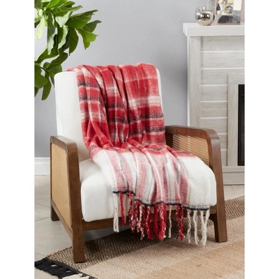 Saro Lifestyle Plaid Throw Blanket 3 Saro Lifestyle Plaid Throw Blanket - Image 3