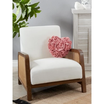 Saro Lifestyle Throw Pillow With Heart Felt Design 2 Saro Lifestyle Throw Pillow With Heart Felt Design - Image 2