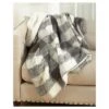 50"x60" Faux Mohair Design Sherpa Throw Blanket Gray - Saro Lifestyle
