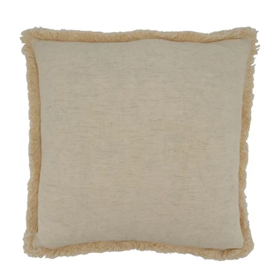 Saro Lifestyle Embroidered Ho Ho Ho Snowflake Decorative Pillow Cover, Ivory, 18" 1 Saro Lifestyle Embroidered Ho Ho Ho Snowflake Decorative Pillow Cover, Ivory, 18"