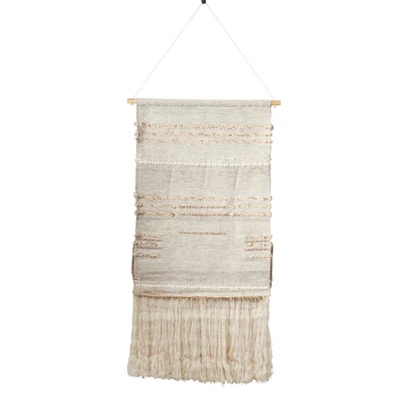 Saro Lifestyle Saro Lifestyle Textured Design Woven Wall Hanging, Grey, 1 Saro Lifestyle Saro Lifestyle Textured Design Woven Wall Hanging, Grey,