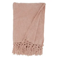 Saro Lifestyle Chenille Throw Blanket With Knotted Design